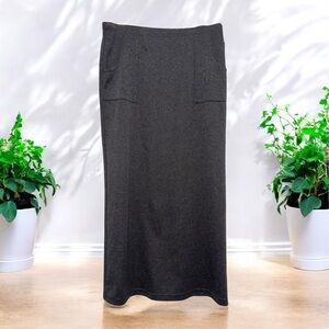 L120 Gray Maxi Pencil Skirt for Work